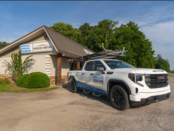 Premiere Roofing branded truck